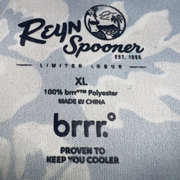 REYN SPOONER Men's XL Hawaiian Floral Print Polyester Short Sleeve Polo Shirt - Picture 4 of 12